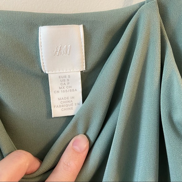 H&M Sage Green Maxi Dress - size small - Picture 4 of 7